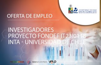 Oferta Cargos de Investigadores en Proyecto FONDEF IT23I0118 – INTA Universidad de Chile